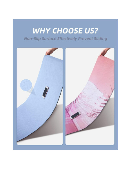 Esteras de Yoga Antideslizantes COOLMOON 182.88x62.23cm TPE