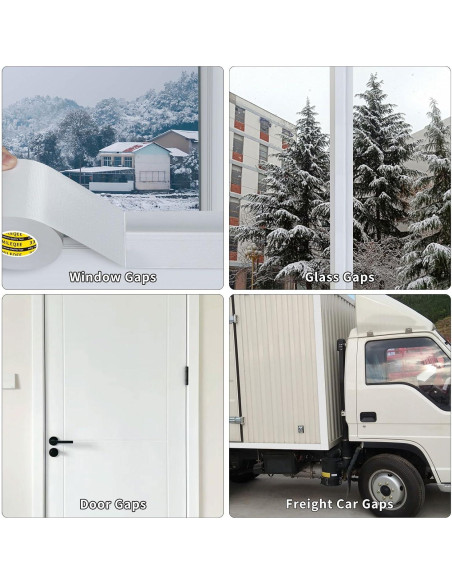 Cinta de Sellado de Ventanas MILEQEE 4.8cm x 20.1m Aislante Cinta de Sellado de Ventanas MILEQEE 4.8cm x 20.1m Aislante