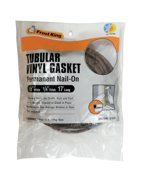 Junta de Vinilo Tubular Frost King V18BH 5.18m Marrón Junta de Vinilo Tubular Frost King V18BH 5.18m Marrón