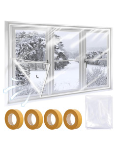Kit de Aislamiento de Ventanas Dxmimer 160x600 cm con Cinta Doble Cara