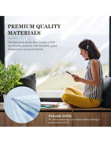 Kit de Aislamiento de Ventanas Dxmimer 160x600 cm con Cinta Doble Cara