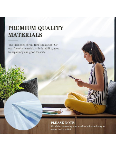 Kit de Aislamiento de Ventanas Dxmimer 160x600 cm con Cinta Doble Cara