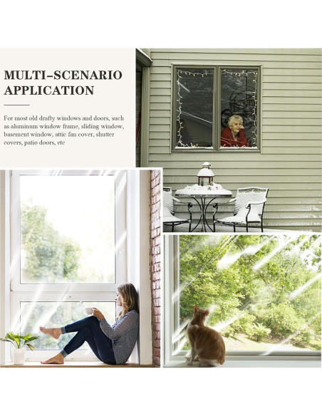 Kit de Aislamiento de Ventanas Dxmimer 160x600 cm con Cinta Doble Cara