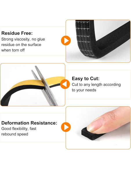 Burlete para Puertas Ninsula 10m x 1.27cm Espuma Aislante Burlete para Puertas Ninsula 10m x 1.27cm Espuma Aislante