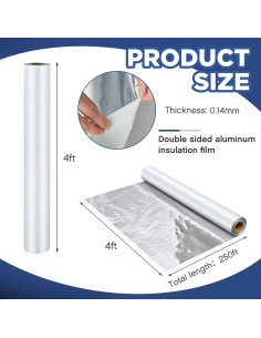 Barrera Radiante Aislante Ireer 1.22m x 76.2m Aluminio 2