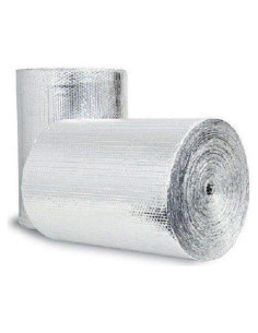 Rollo Aislamiento Foil Reflectante Doble Burbuja 0.91m x 30.48m R8