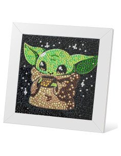 Kit de Pintura de Diamantes 5D AllWenTo Baby Yoda 22.5x19 cm