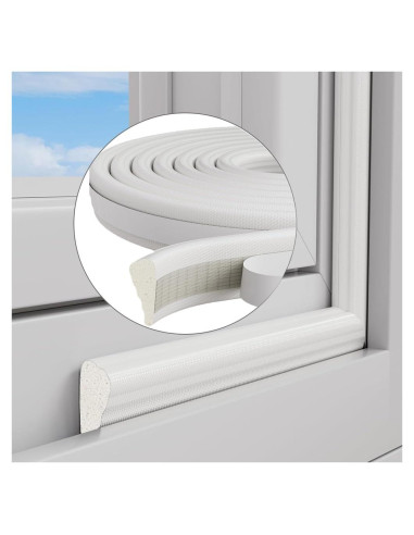 Tira de Sellado de Espuma DUOYHIEL 3m Blanco Aislante
