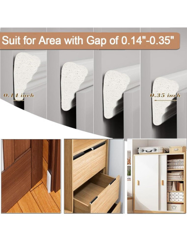 Tira de Sellado de Espuma DUOYHIEL 3m Blanco Aislante