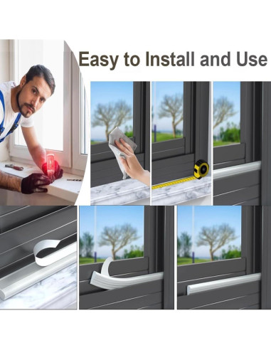 Tira de Sellado de Espuma DUOYHIEL 3m Blanco Aislante