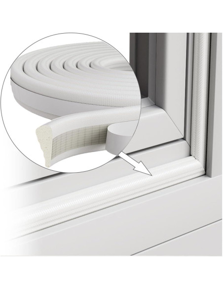 Tira de Sellado de Espuma DUOYHIEL 3m Blanco Aislante