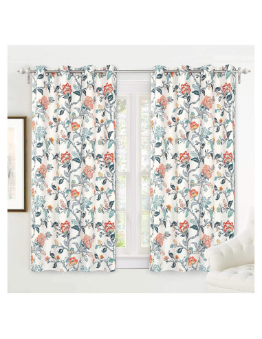 Cortinas Blackout Térmicas DriftAway Ada 2 Paneles 132x160 cm Floral