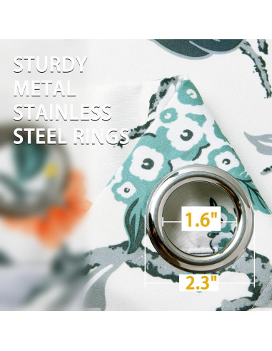 Cortinas Blackout Térmicas DriftAway Ada 2 Paneles 132x160 cm Floral