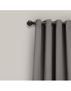 Paneles de Cortina Blackout Lush Decor 132x241 cm Gris Oscuro 2