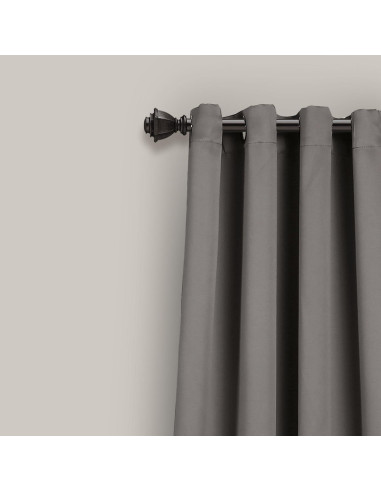 Paneles de Cortina Blackout Lush Decor 132x241 cm Gris Oscuro