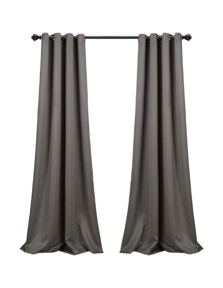 Paneles de Cortina Blackout Lush Decor 132x241 cm Gris Oscuro Paneles de Cortina Blackout Lush Decor 132x241 cm Gris Oscuro