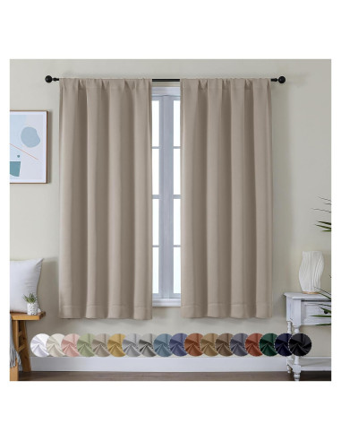 Cortinas Blackout Simplebrand 2 Paneles 101.6x160 cm Piedra