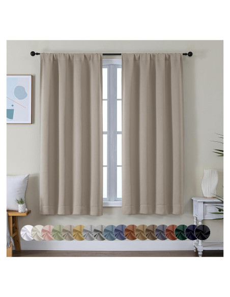 Cortinas Blackout Simplebrand 2 Paneles 101.6x160 cm Piedra