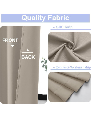 Cortinas Blackout Simplebrand 2 Paneles 101.6x160 cm Piedra