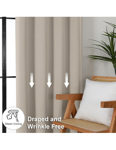 Cortinas Blackout Simplebrand 2 Paneles 101.6x160 cm Piedra