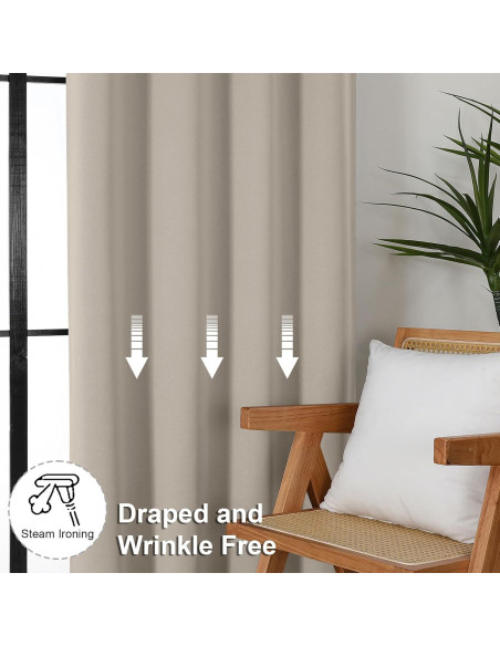 Cortinas Blackout Simplebrand 2 Paneles 101.6x160 cm Piedra