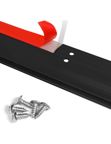 Sello de puerta USUKUE de aluminio 92.7 cm negro para corrientes de aire