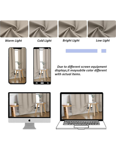 Cortinas Blackout Simplebrand 2 Paneles 101.6x160 cm Piedra