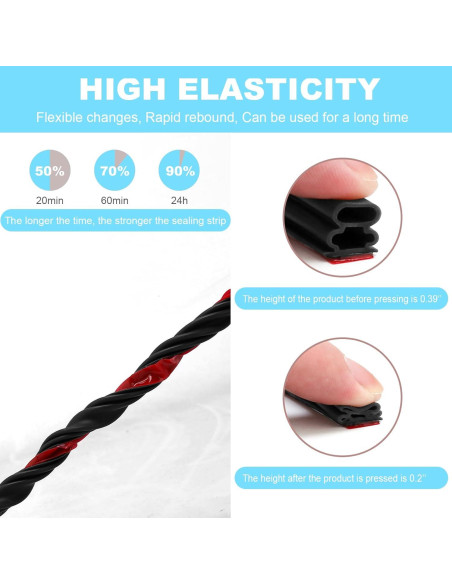 Sello de Aislamiento ZSRedHong 6.1m Goma TPE Negro