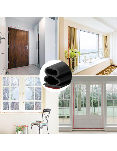 Sello de Aislamiento ZSRedHong 6.1m Goma TPE Negro