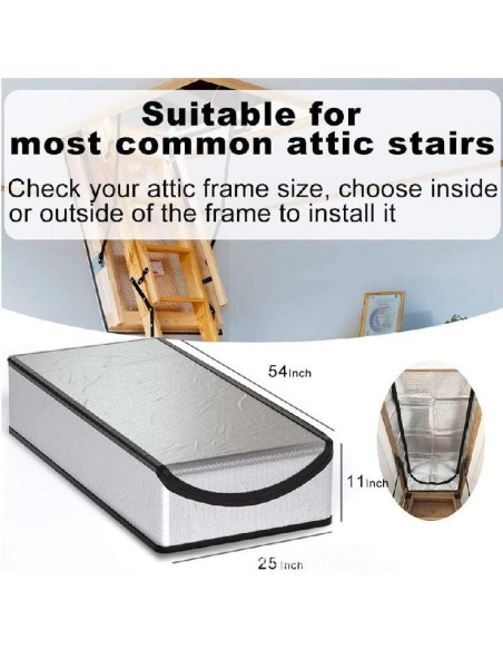 Cubierta de Aislamiento para Escaleras de Ático Mariposa 63.5x137.2 cm