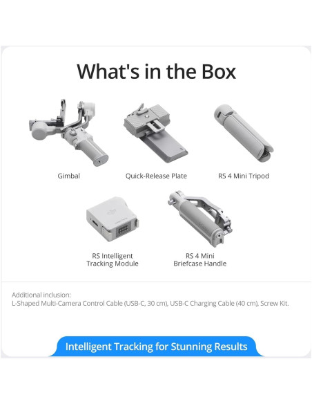 Estabilizador Gimbal DJI RS 4 Mini 3 Ejes + Micrófono Inalámbrico