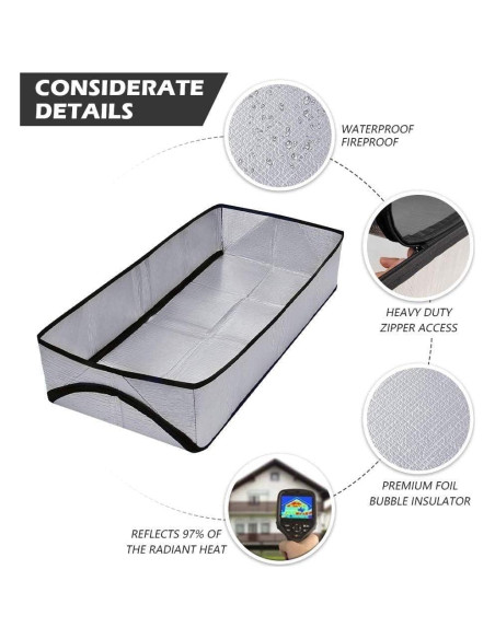 Cubierta de Aislamiento para Escaleras de Ático Mariposa 63.5x137.2 cm