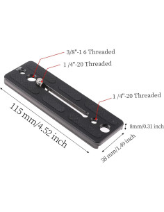 Placa de liberación rápida FocusFoto PU115 para DJI Ronin SC 2