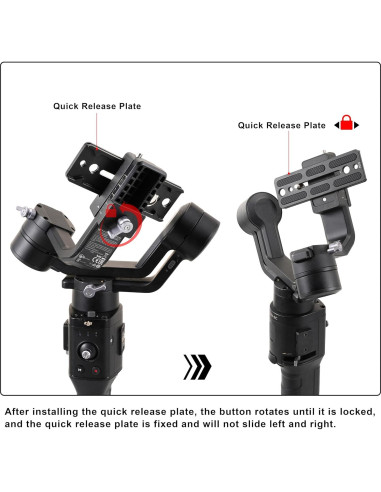 Placa de liberación rápida FocusFoto PU115 para DJI Ronin SC
