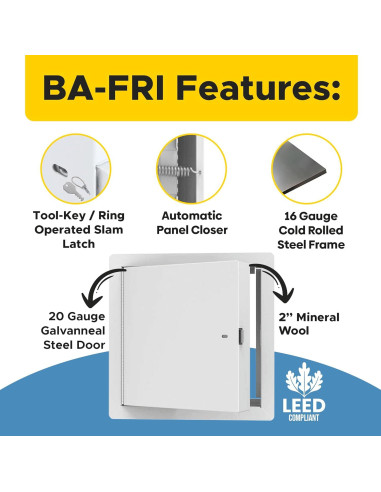 Puerta de Acceso Metálica Aislada 60x90 cm Mejor Acceso