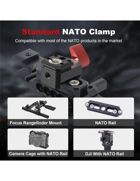 Abrazadera NATO Mechrig 62044 con tornillos 1/4 y 3/8 para estabilizadores Abrazadera NATO Mechrig 62044 con tornillos 1/4 y 3/8 para estabilizadores