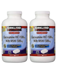 Glucosamina HCI Extra Fuerte Kirkland 1500 mg con MSM 375 Cápsulas