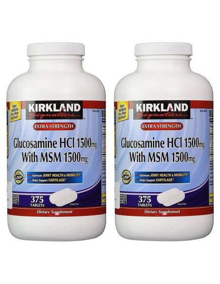 Glucosamina HCI Extra Fuerte Kirkland 1500 mg con MSM 375 Cápsulas