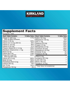 Multivitamínico Diario Kirkland Signature 500 Tabletas 2