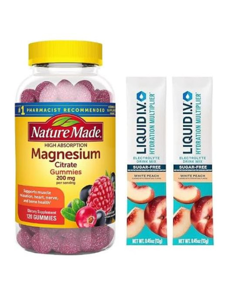 Gomitas de Magnesio Nature Made 200mg - 120 Unidades + 2 Sticks Hidratación