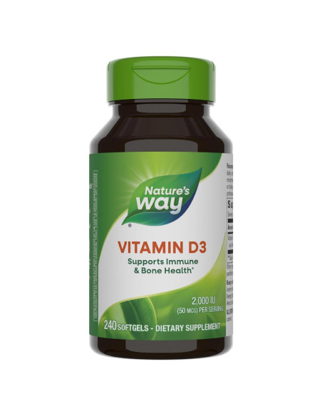 Vitamina D3 Extra Fuerte Nature's Way 2000 UI 240 Gelatinas