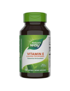 Vitamina E D-Alfa Tocoferol Nature's Way 100 Cápsulas 268 mg