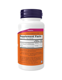 Ácido Pantoténico NOW Foods 500 mg 100 Cápsulas B-Complejo 2