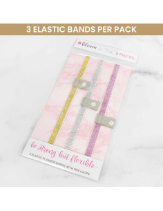 Bandas Elásticas Bloom Daily - Set de 3 Dorado, Rosa, Plateado 2
