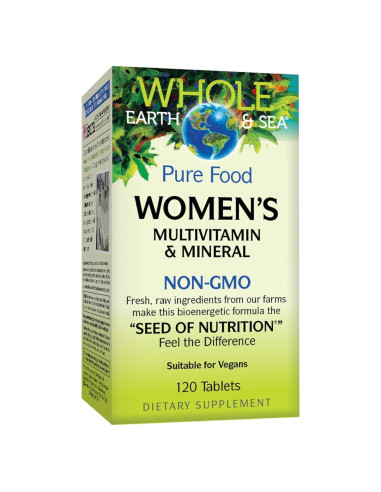 Suplemento Multivitamínico Vegano para Mujeres Factores Naturales 120 Tabletas