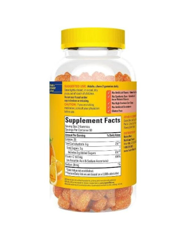 Vitamina C Nature Made 500 mg 180 Gominolas Soporte Inmunológico