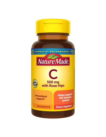 Nature Made Vitamina C 500 mg con Rosa Mosqueta - 130 Tabletas