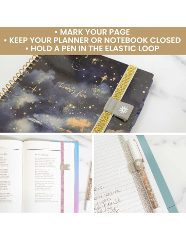 Bandas Elásticas Bloom Daily - Set de 3 Dorado, Rosa, Plateado