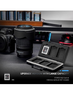 Soporte para 6 tarjetas XQD/CFexpress Tipo B JJC resistente al agua 2