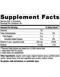 Gomitas de Vitamina C Nordic Naturals 120 unidades 250 mg Mandarina 2